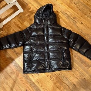 Polo Ralph Lauren Hooded Shiny Metallic Puffer Winter Ski Snow Down Jacket Parka